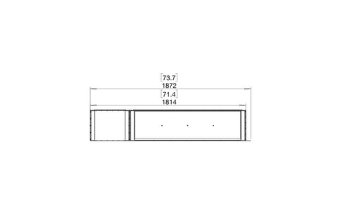 Ecosmart Fire Flex 68LC.BXL Left Corner Fireplace Insert - Black Finish / Black Burner - ESF.FX.68LC.BXL.B